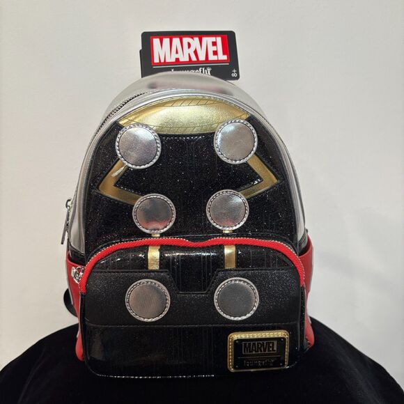 Loungefly Marvel Shine Thor Cosplay Mini Backpack & Wallet Set – NWT - Picture 3 of 16